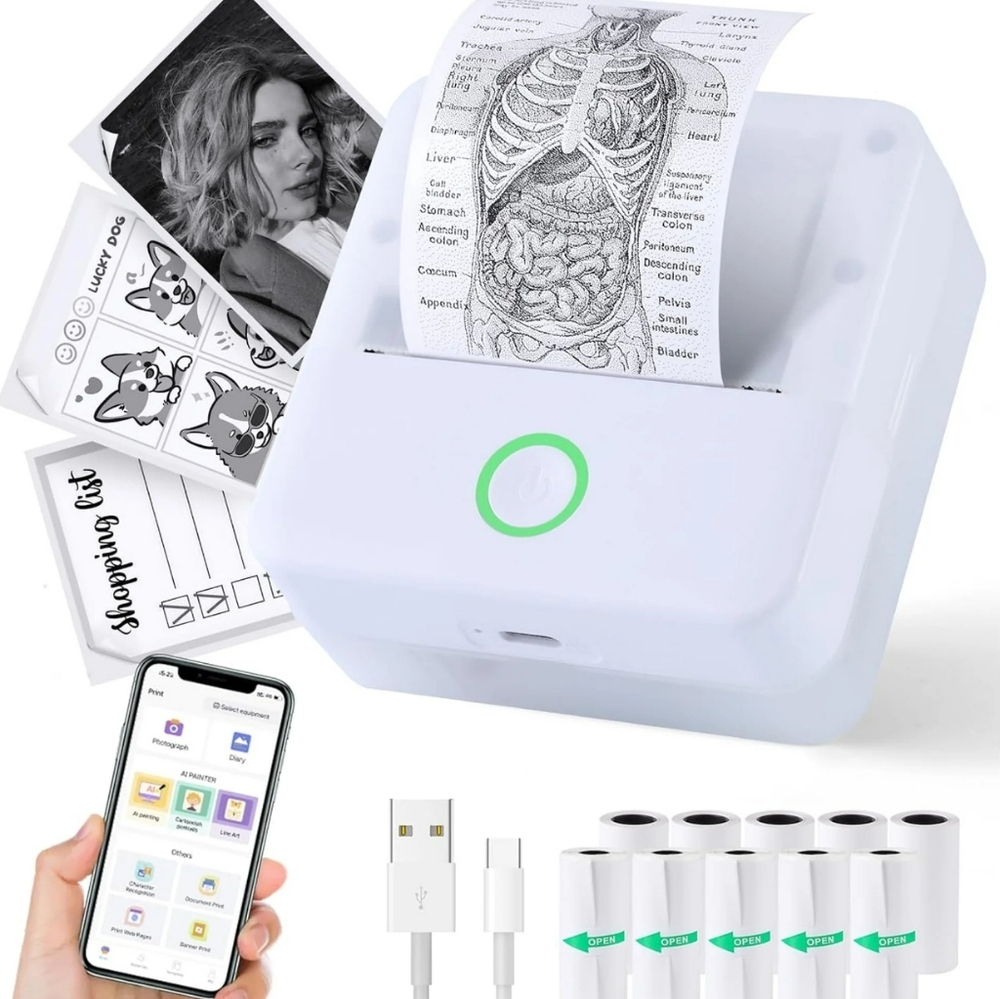 BUNDLE NWT! Mini Printer ➕ 14oz Stanley ➕ Waterproof BT Speaker for 🎵 & 📞 - Picture 3 of 15